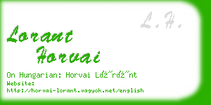 lorant horvai business card